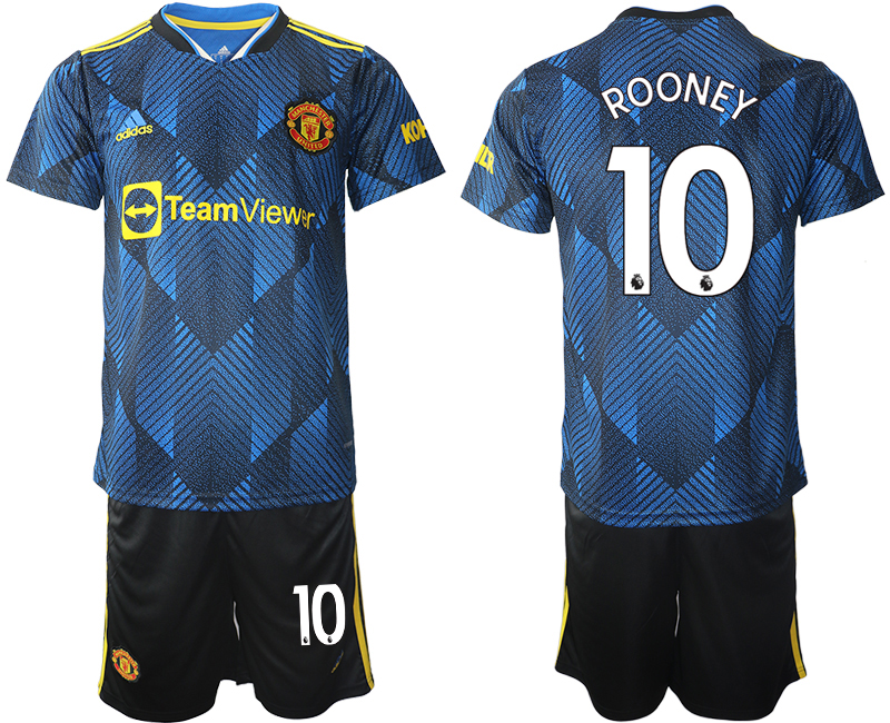 Men 2021-2022 Club Manchester United Second away blue #10 Soccer Jersey->manchester united jersey->Soccer Club Jersey